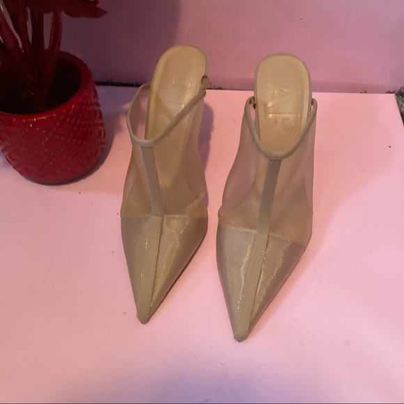 Zara Nude Mesh Mules Size 40 - Picture 9 of 11
